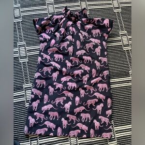 ANN MASHBURN Black and Pink Patterned Dress